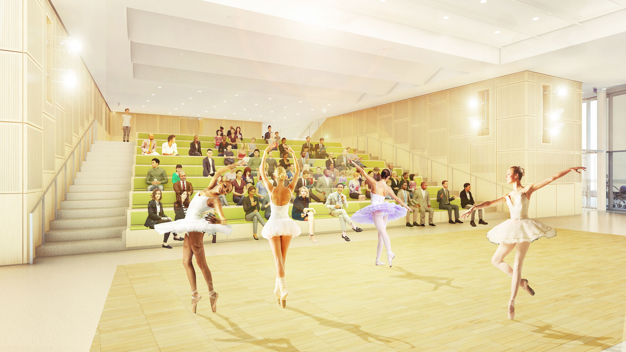 Rendering of the Tampa Museum of Art's new 150-seat auditorium.